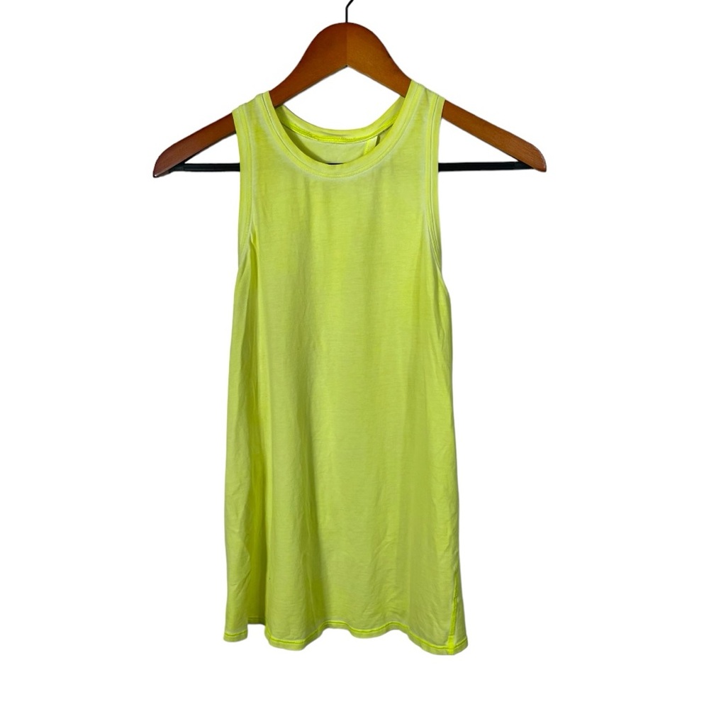 ❗️Lululemon All Tied Up Tank Top Highlighter Yellow Size 8 Tie Back Athletic